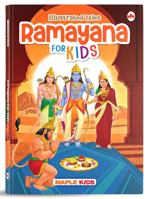 Ramayana Book for Kids - Illustrated Stories for Children - Epic Stories - Bedtime Stories - Age 2+ Years - Read Aloud to Infants, Toddlers - Hardbound Book